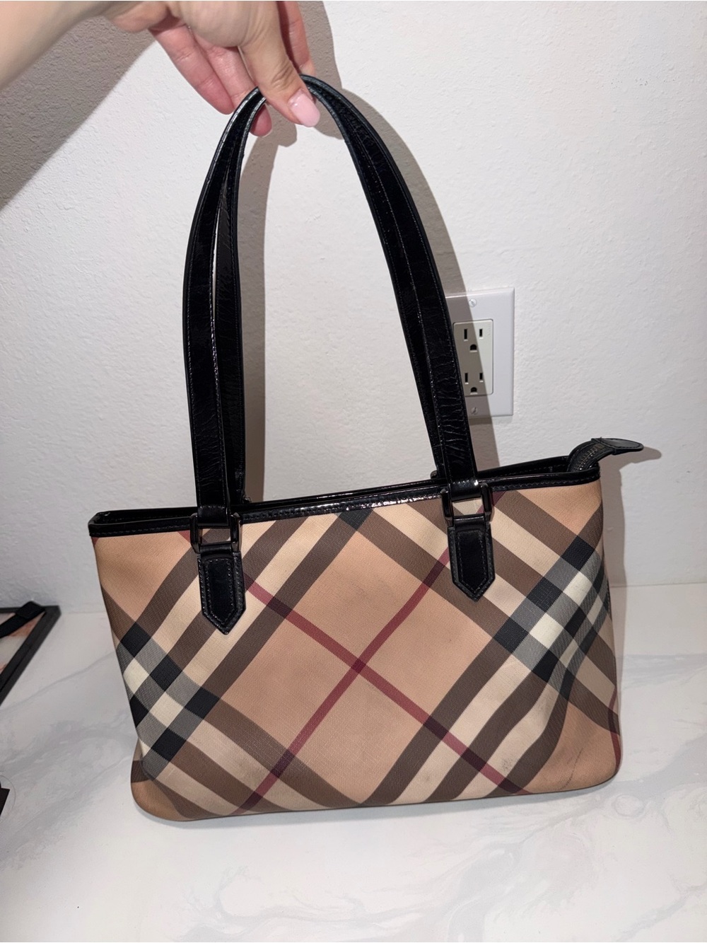Burberry Supernova Check Small Nickie Tote & Wallet